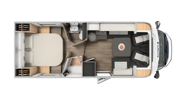 Sunlight T69LC, 2p, indeling