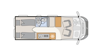 Dethleffs Advantage 640ES indeling