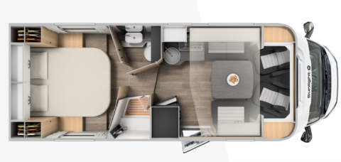 Sunlight T69LC, 4p indeling